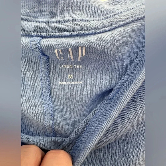 Gap Linen Boatneck Long Sleeve Tee Medium - Picture 3 of 4